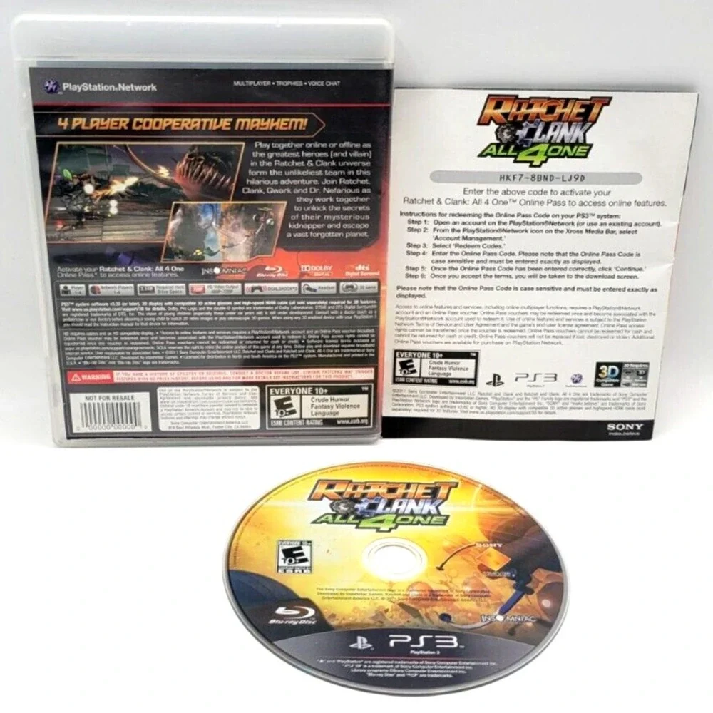 Ratchet & Clank:‎ All 4 One (Sony PlayStation 3, 2011) Complete Tested Working